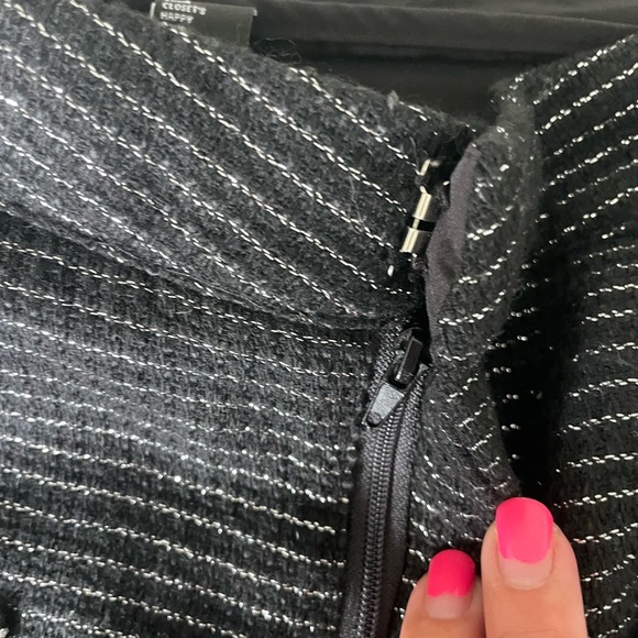 Cider Black and White Tweed Wide-Leg Pants - Picture 8 of 11